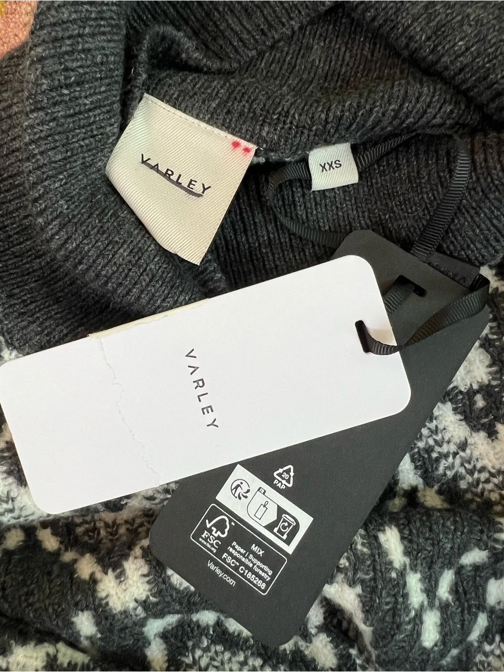 NWOT Varley Ida Relaxed Fairisle Roll-Neck Sweater